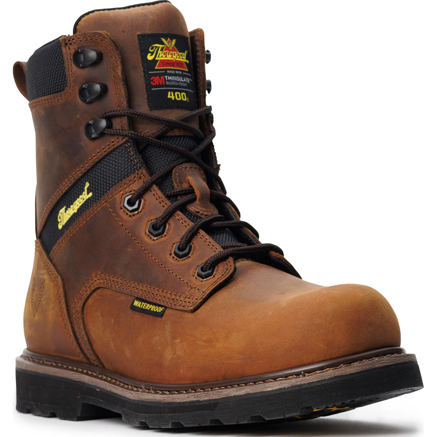 Thorogood Jobsite Men's 8-inch Composite Toe 400G Insulated Waterproof Work Boot