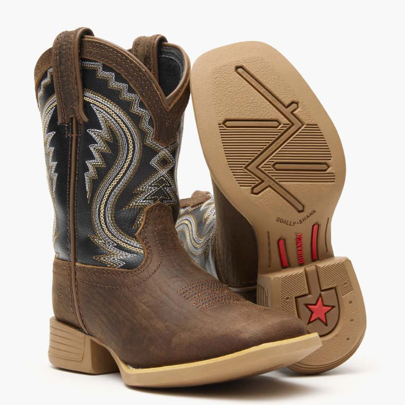 Durango® Lil' Rebel Pro Little Kid's Acorn/Black Onyx Western Boots - Image 2