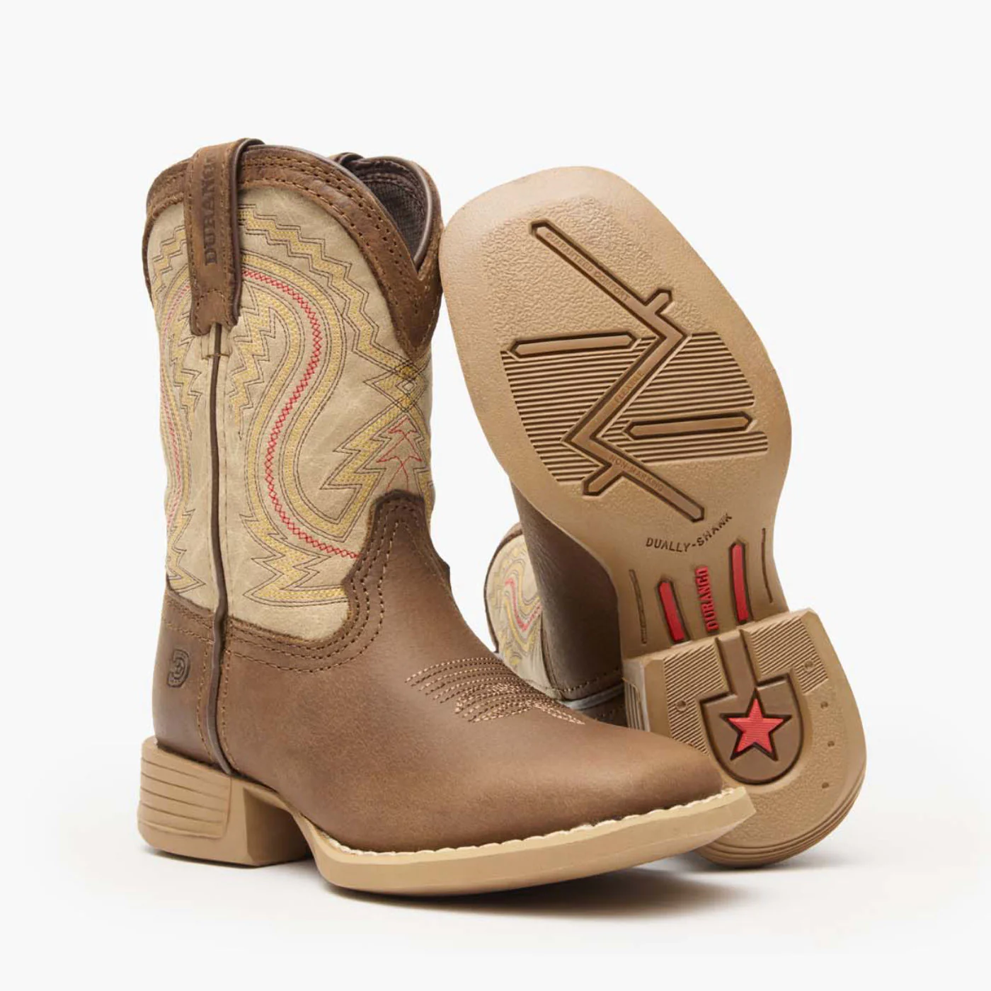 Durango® Lil' Rebel Pro™ Little Kids' Coffee and Bone Western Boot - Image 2