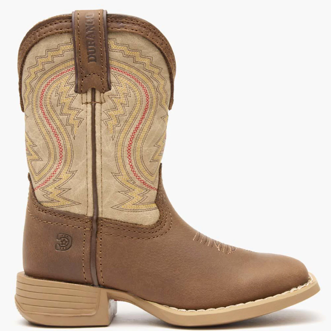 Durango® Lil' Rebel Pro™ Little Kids' Coffee and Bone Western Boot - Image 3