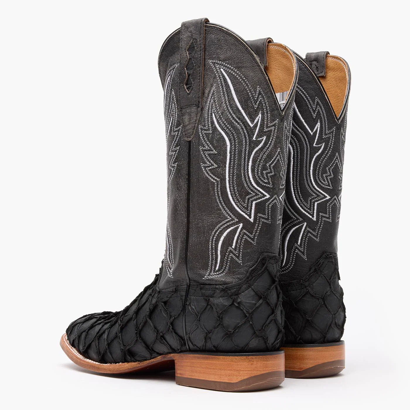 Durango® Premium Exotics™ Matte Black Pirarucu Western Boot - Image 4