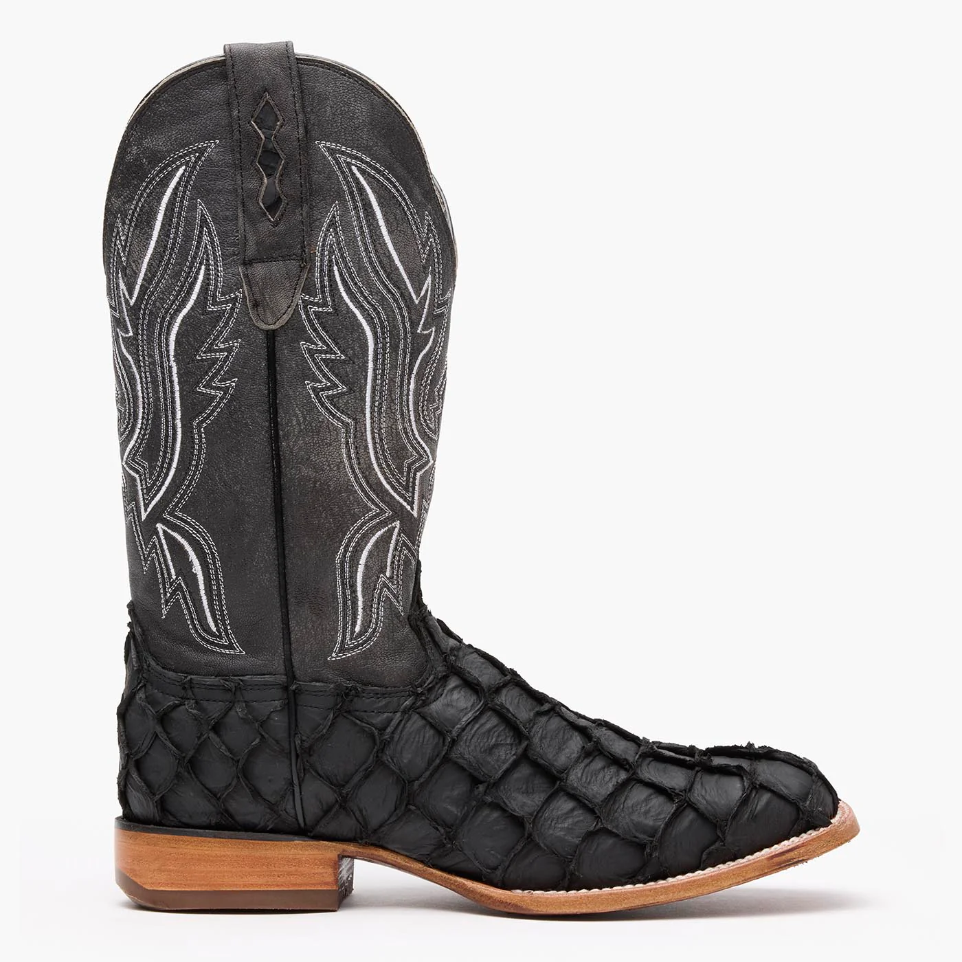 Durango® Premium Exotics™ Matte Black Pirarucu Western Boot - Image 5