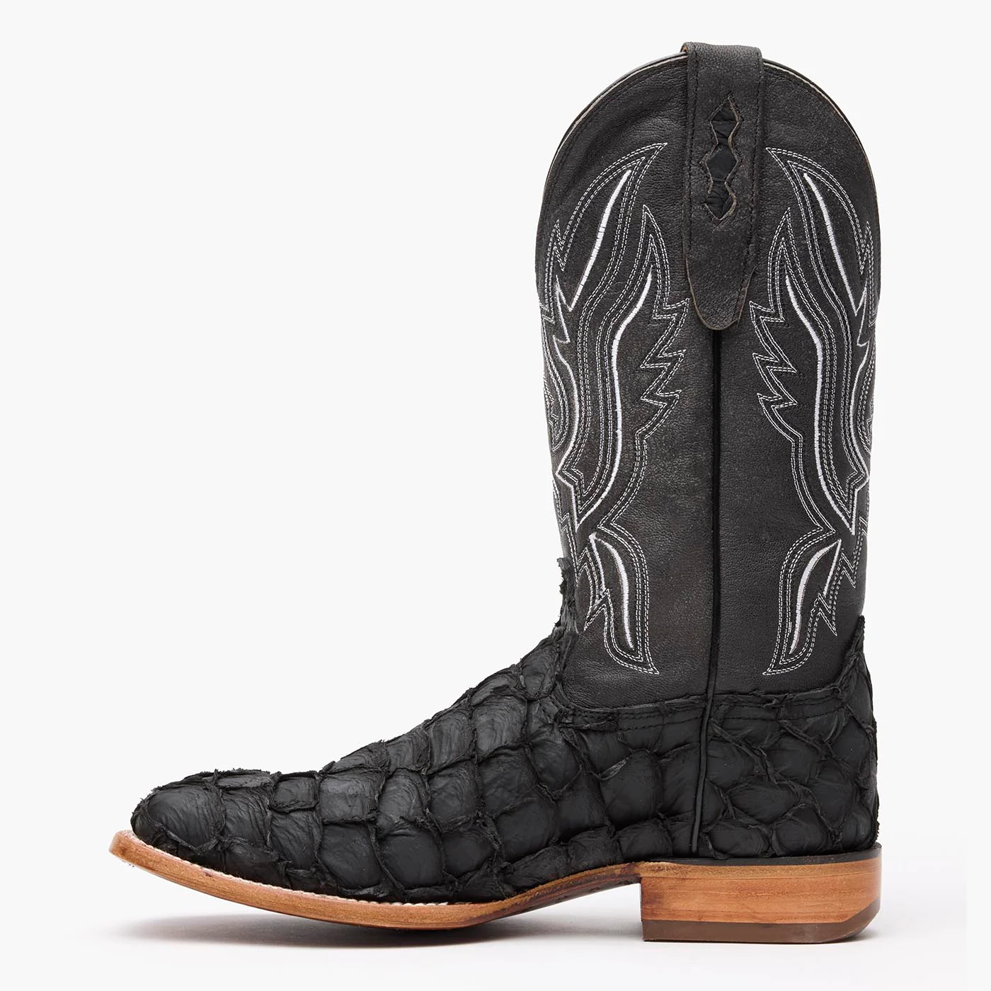 Durango® Premium Exotics™ Matte Black Pirarucu Western Boot - Image 6