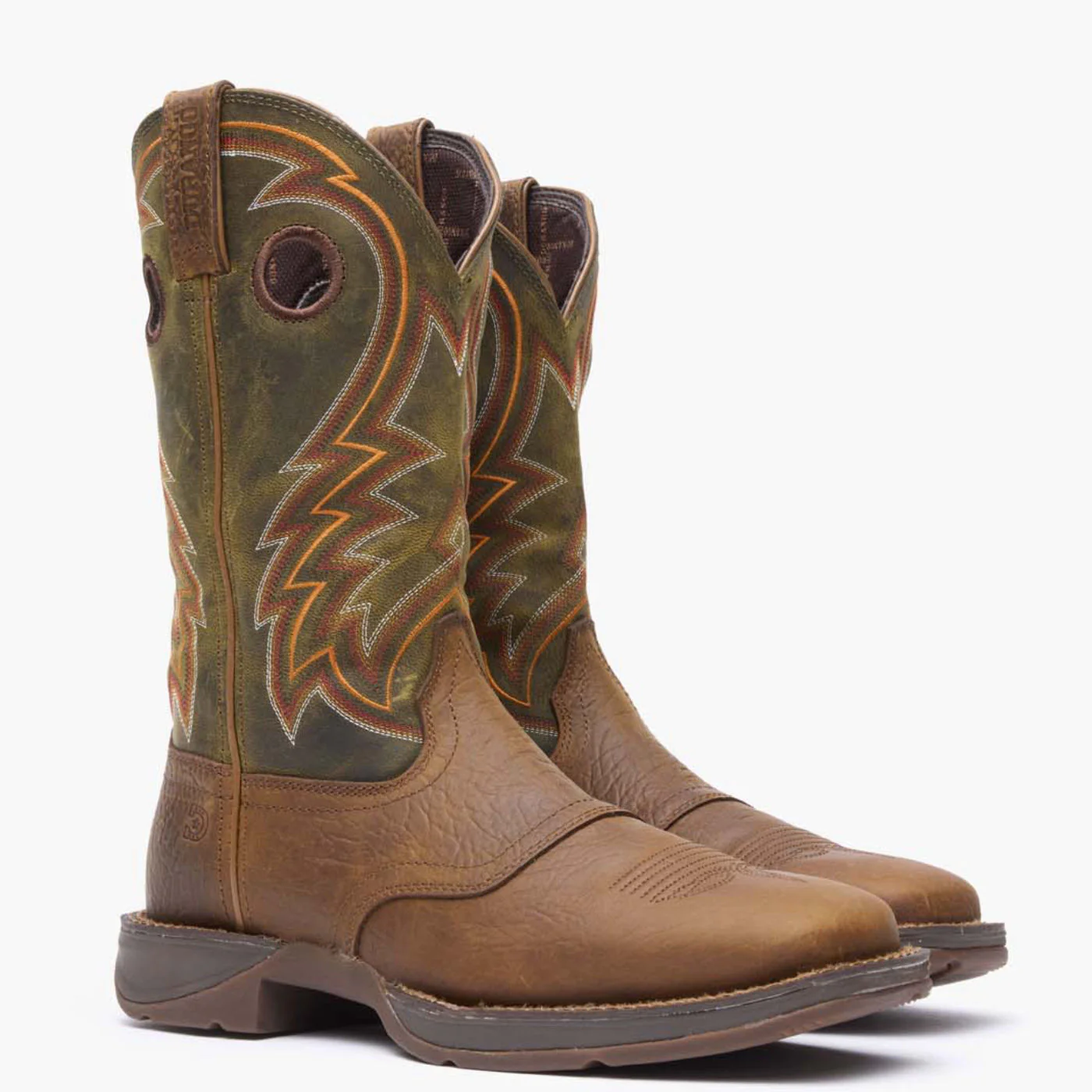 Rebel™ by Durango® Dark Chestnut and Hunter Green Western Boot - Image 3