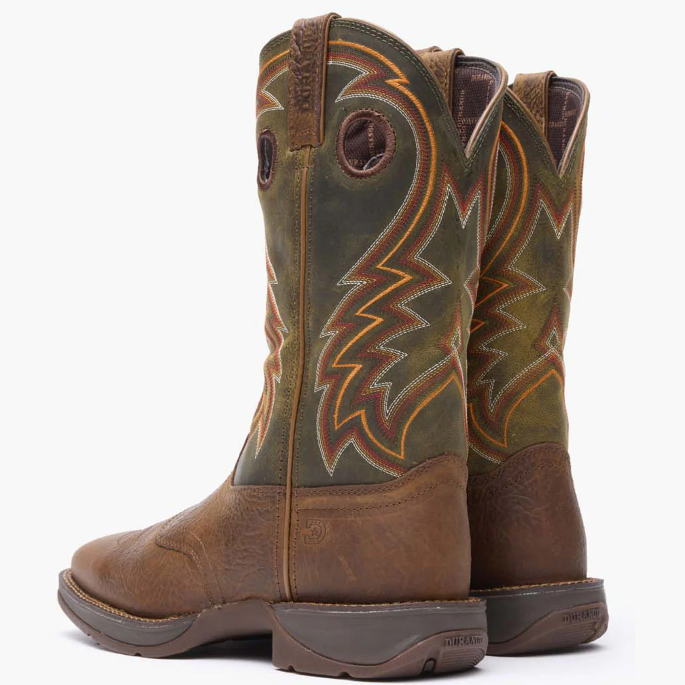 Rebel™ by Durango® Dark Chestnut and Hunter Green Western Boot - Image 4