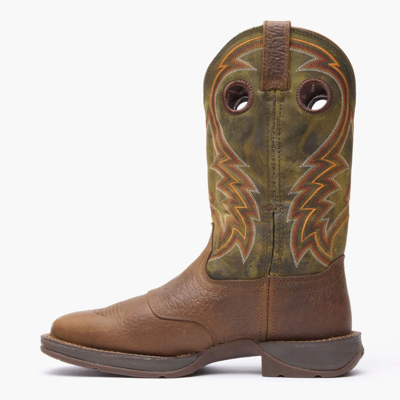 Rebel™ by Durango® Dark Chestnut and Hunter Green Western Boot - Image 5