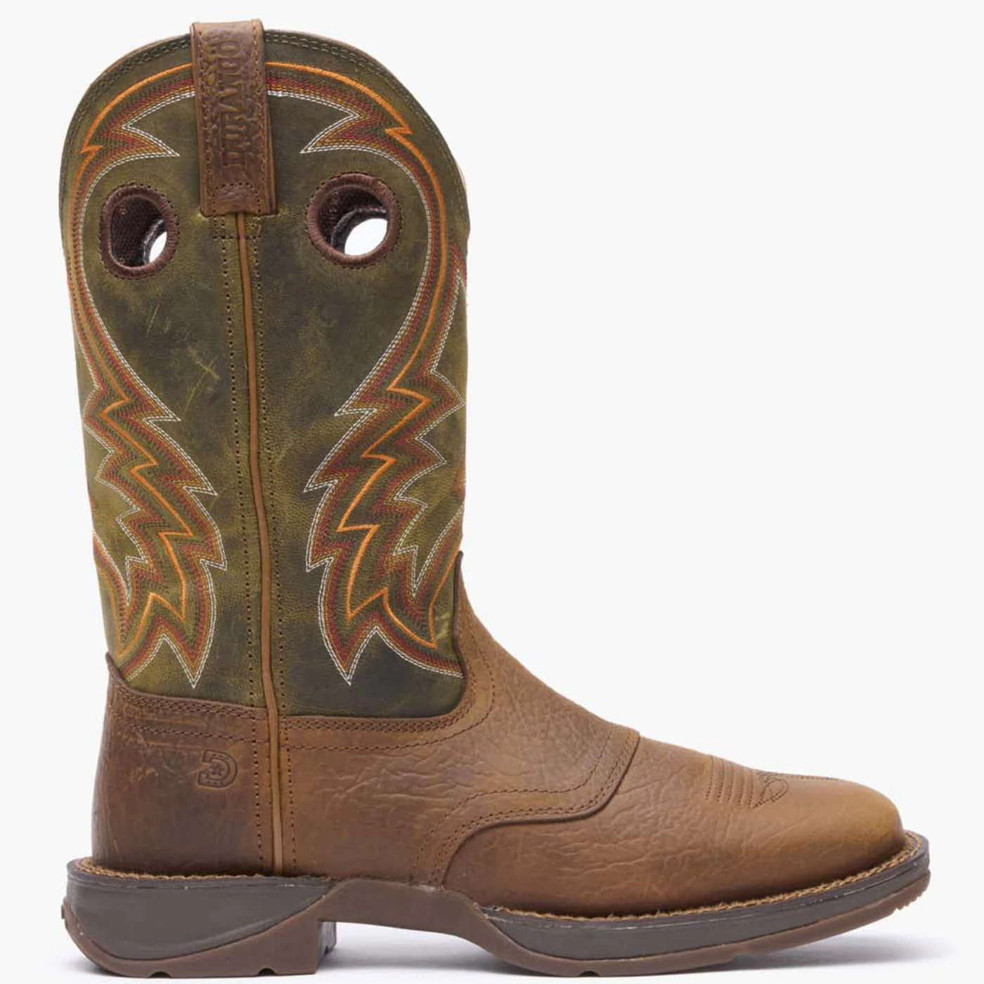 Rebel™ by Durango® Dark Chestnut and Hunter Green Western Boot - Image 6