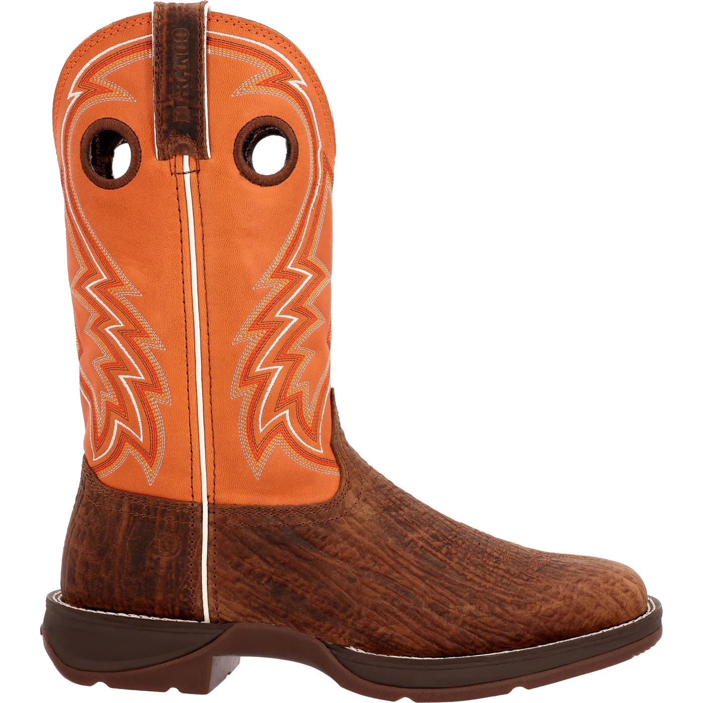 Rebel™ by Durango® Cedar Bark and Monarch Orange Western Boot - Image 3