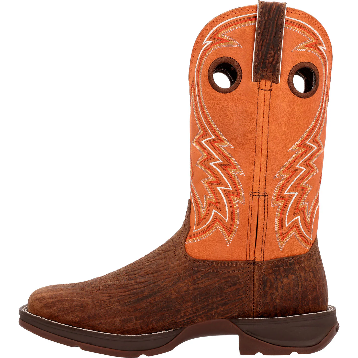 Rebel™ by Durango® Cedar Bark and Monarch Orange Western Boot - Image 6