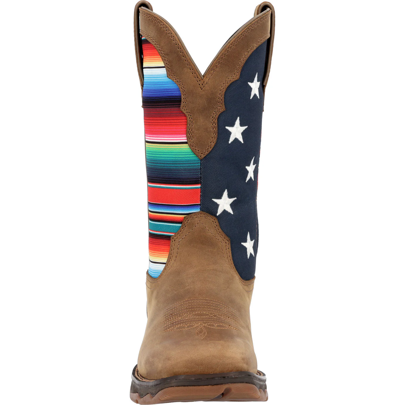 Lady Rebel by Durango® Women's Dusty Brown Serape Flag Western Boot - Image 4