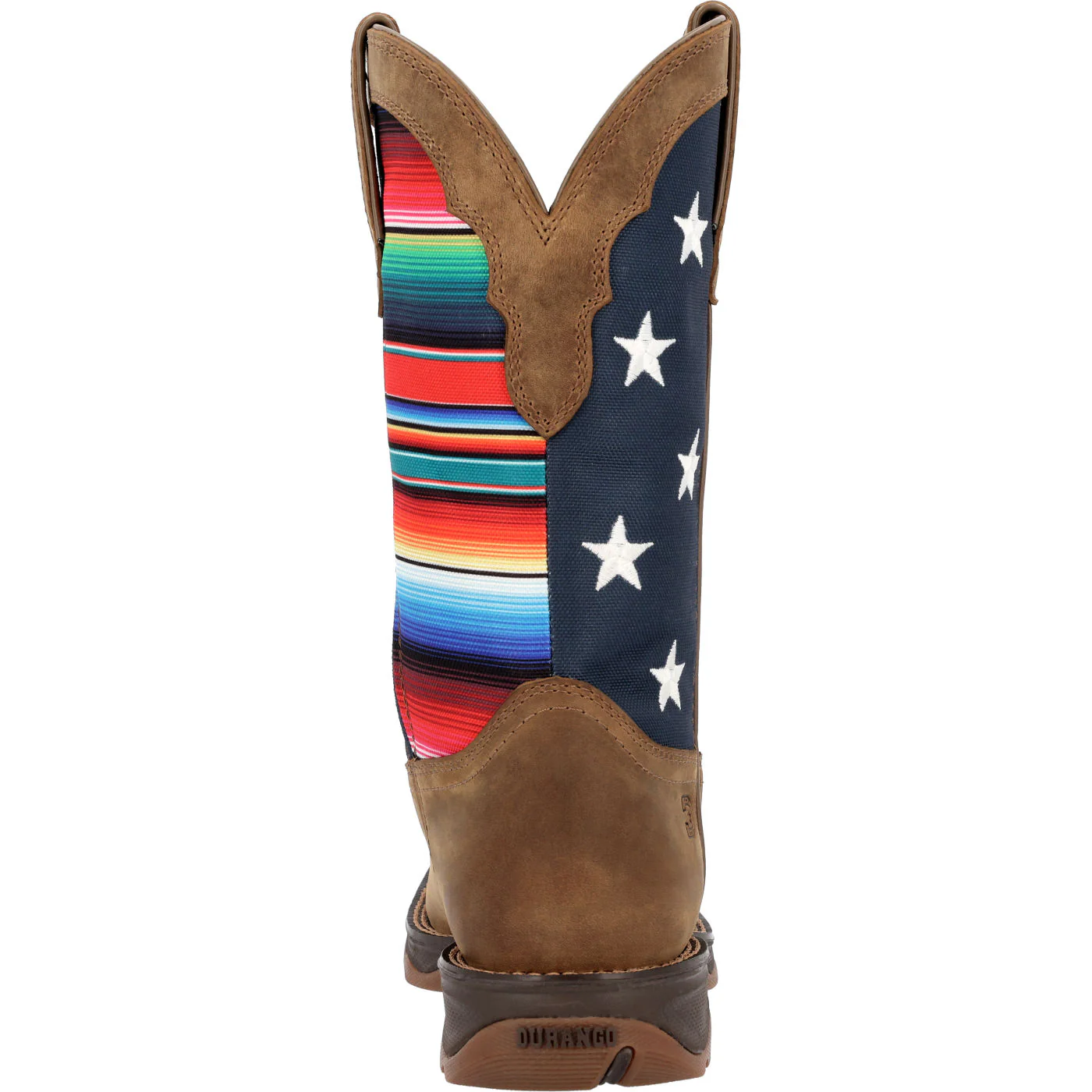 Lady Rebel by Durango® Women's Dusty Brown Serape Flag Western Boot - Image 5