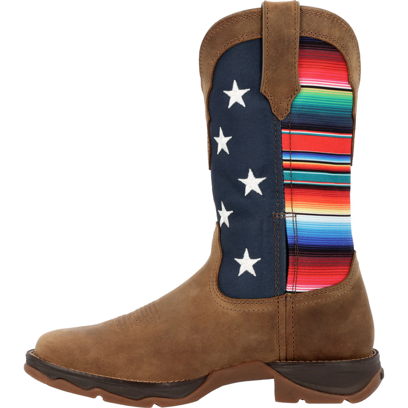 Lady Rebel by Durango® Women's Dusty Brown Serape Flag Western Boot - Image 6