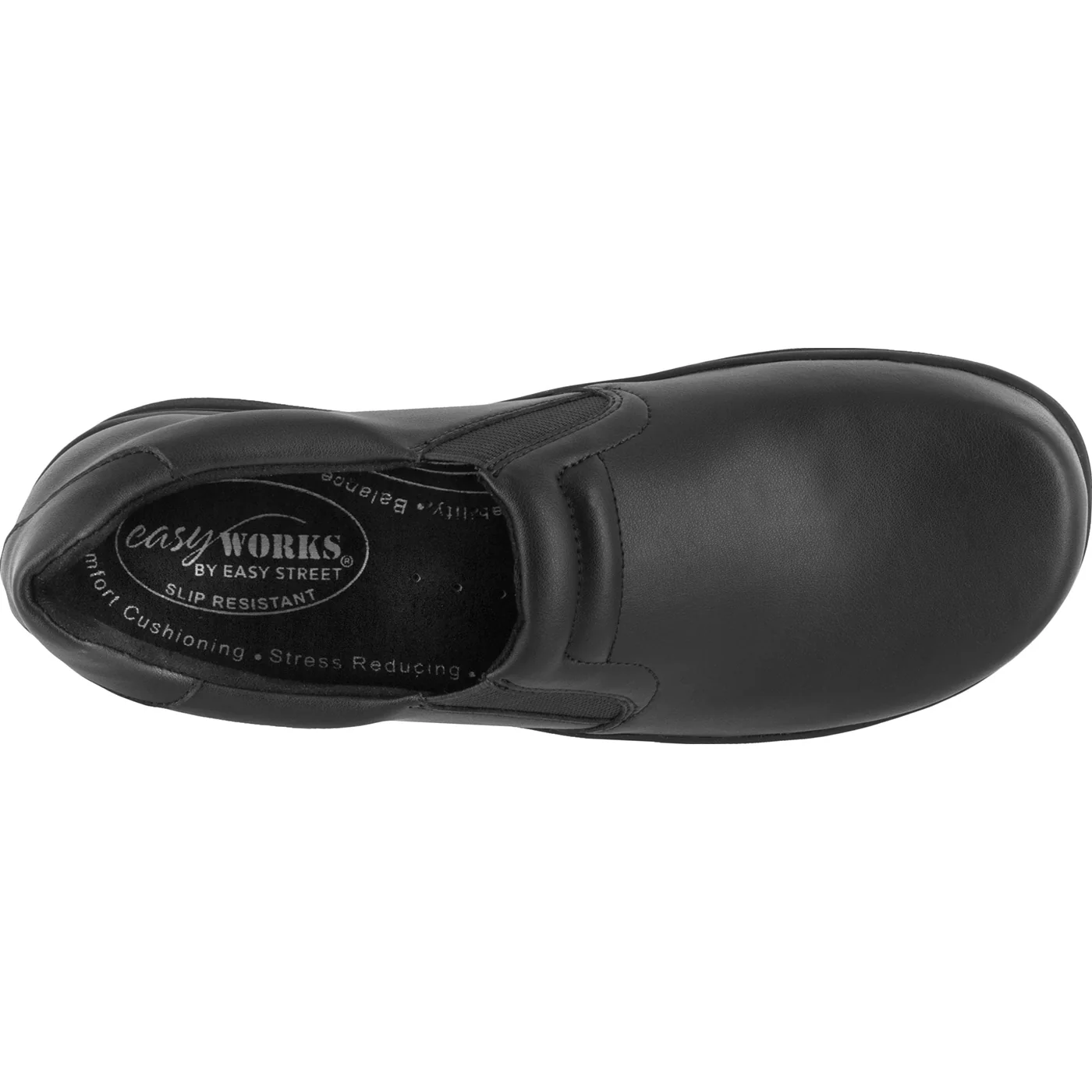 Easy WORKS by Easy Street Bind Women's Slip-Resistant Leather Slip-on Work Shoe - Image 7