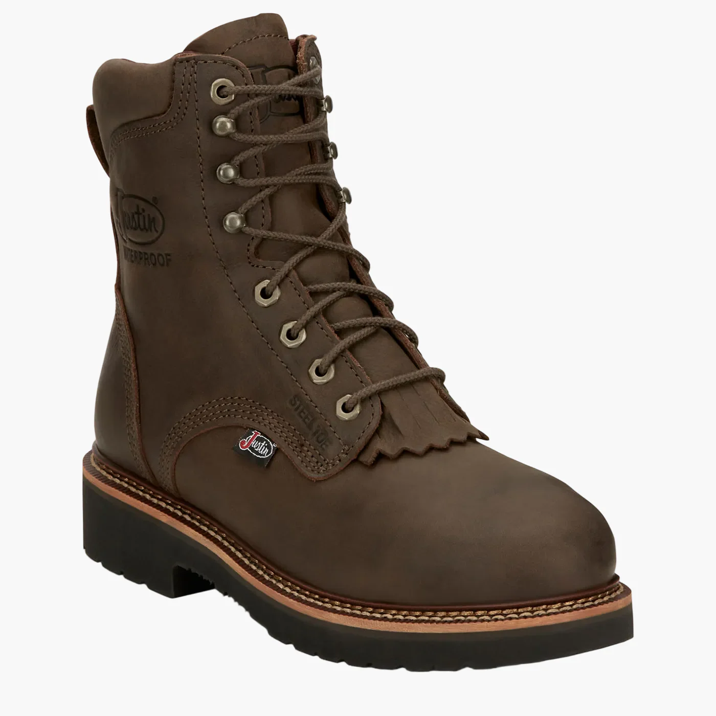 Justin Work Rivot Men's 8-inch Steel Toe Electrical Hazard Waterproof Work Boot