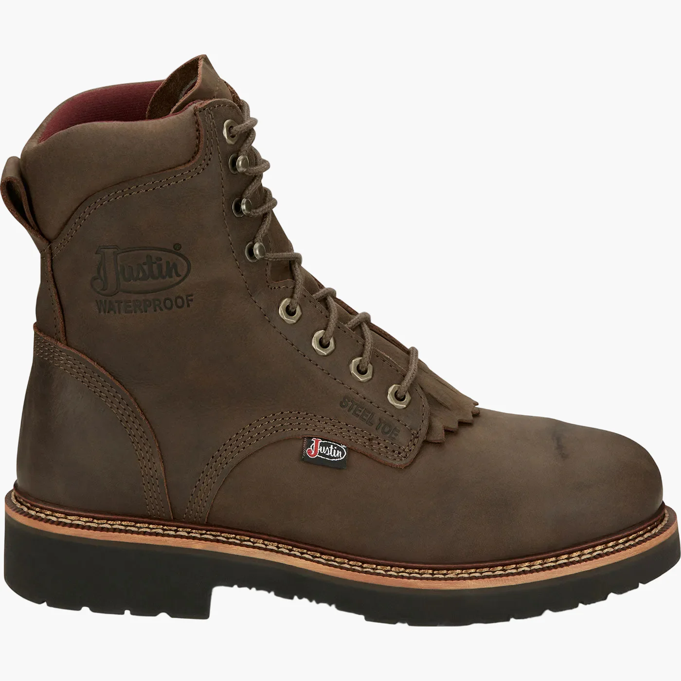 Justin Work Rivot Men's 8-inch Steel Toe Electrical Hazard Waterproof Work Boot - Image 2