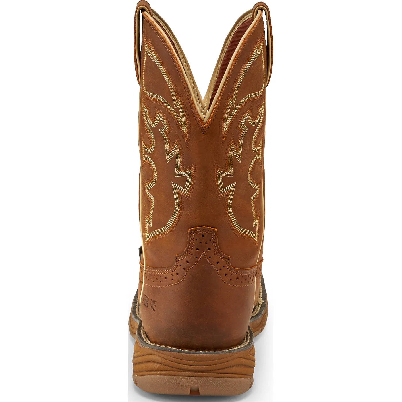 Justin Work Stampede Rush Men's Steel Toe Electrical Hazard Waterproof Pull-on Western Work Boot - Image 5