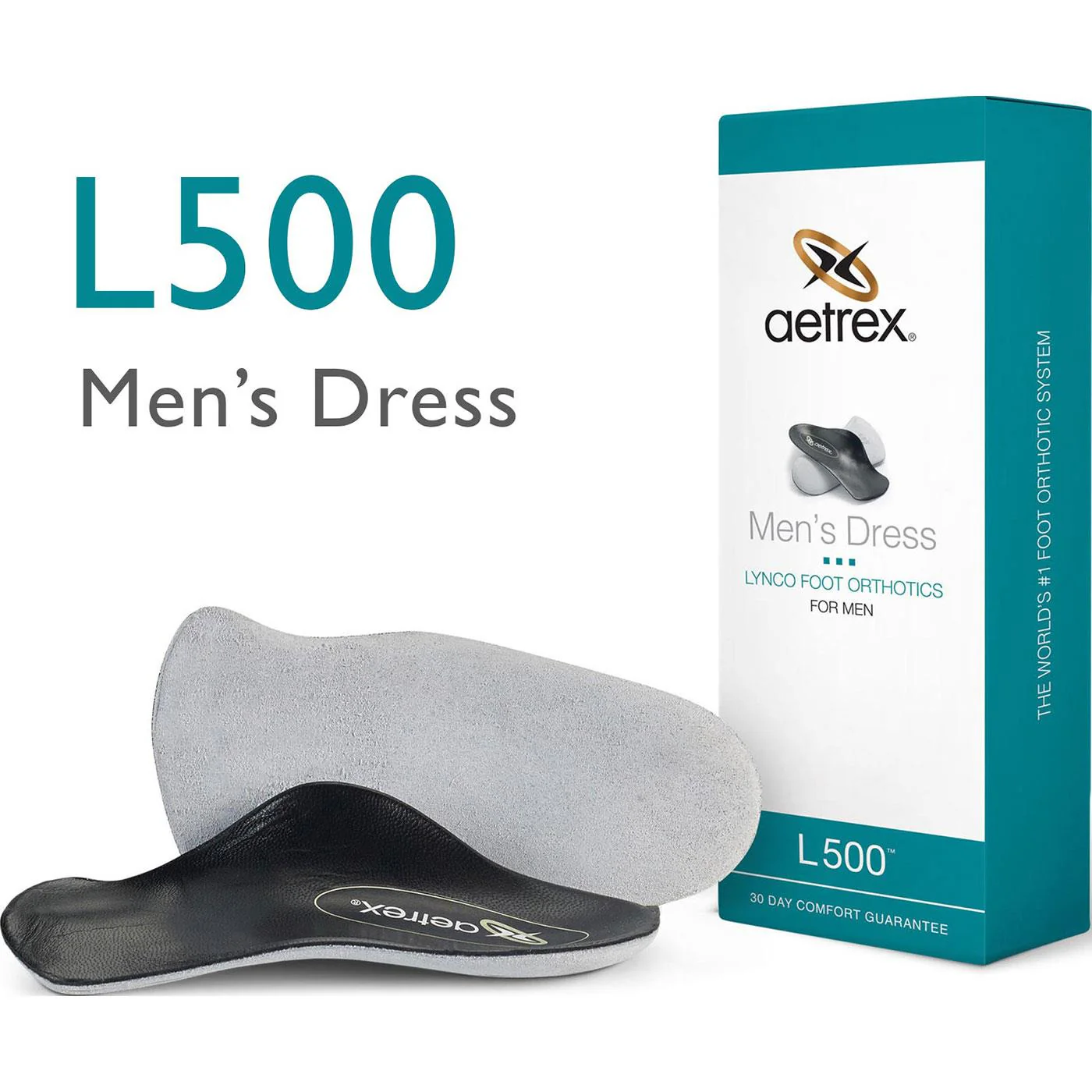 Aetrex Men's Dress 3/4 Medium/High Arch Orthotic