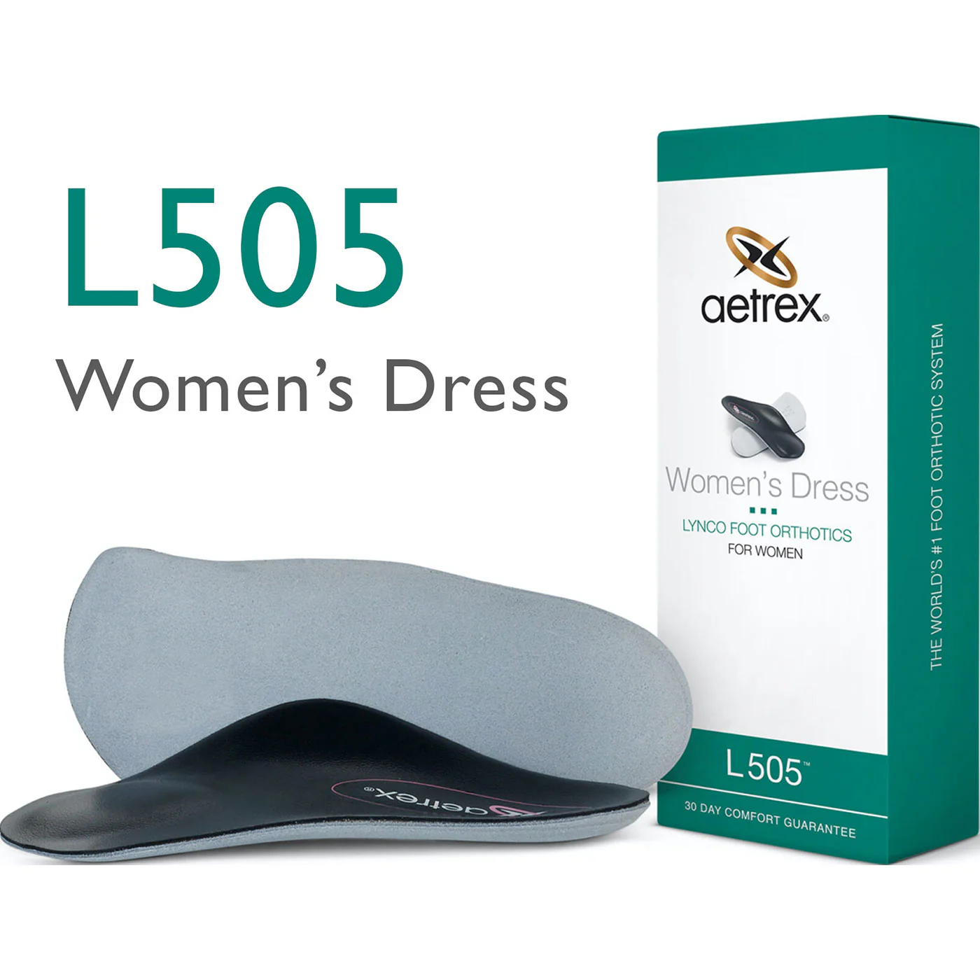 Aetrex Women's Dress 3/4 Medium/High Arch with Metatarsal Support Orthotic