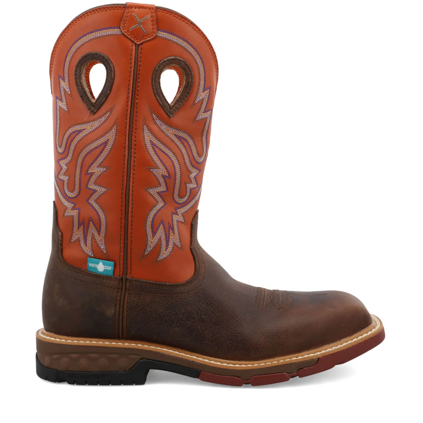Twisted X CellStretch Men's 12-Inch Nano Toe Electrical Hazard Waterproof Western Work Boot - Image 3
