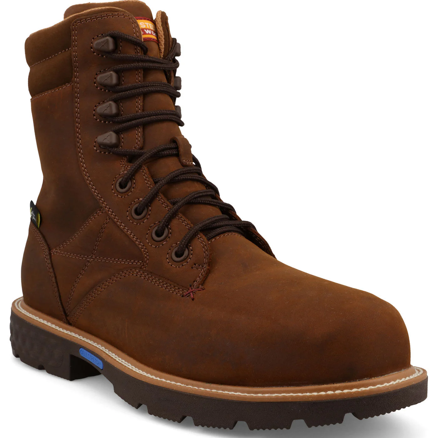 Twisted X Men's 8-Inch Internal Metatarsal Nano Toe Electrical Hazard Waterproof Leather Work Boot