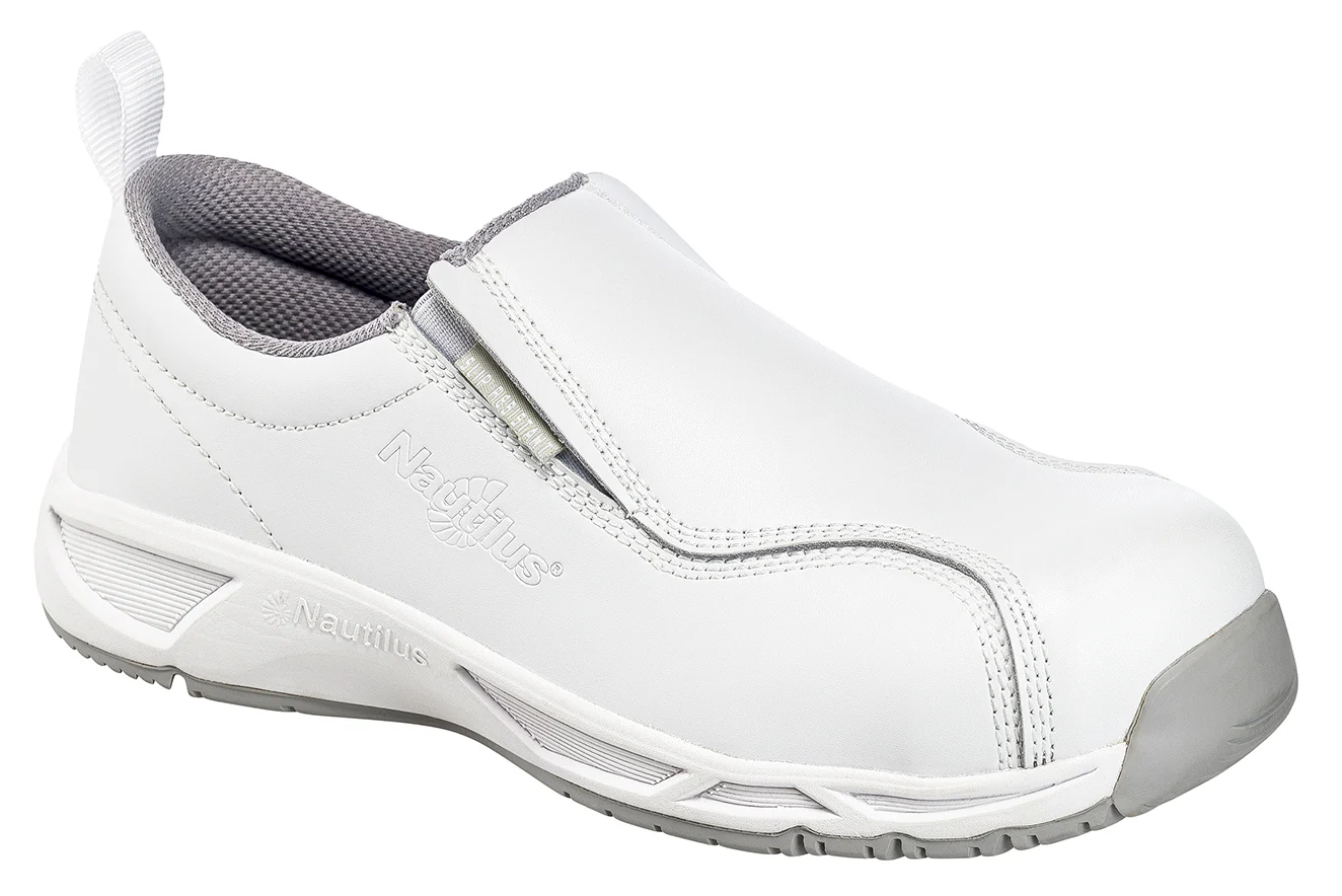 Nautilus ESD Men's Carbon Toe Static Dissipative Non-Metallic Leather Slip On Work Shoe