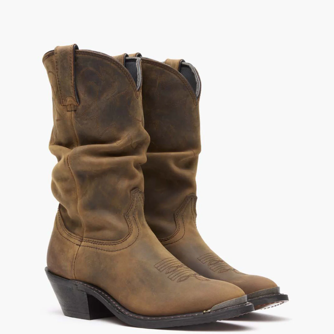 Durango® Women's Distressed Tan Slouch Western Boot - Image 13