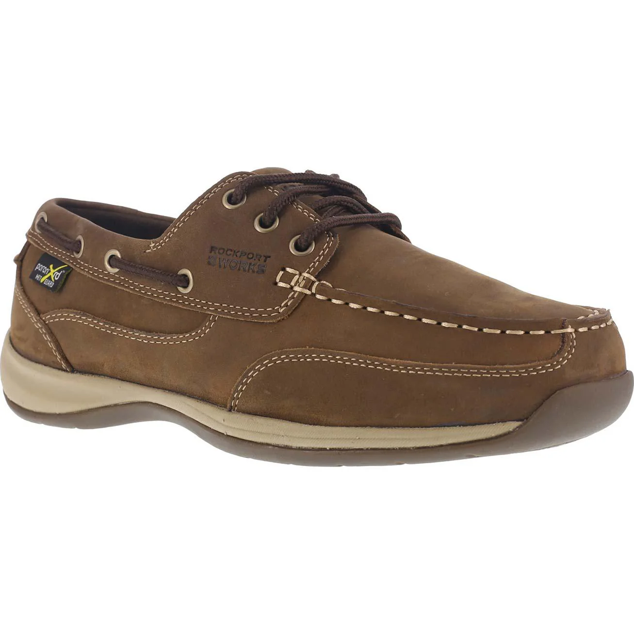 Rockport Works Sailing Club Women's Steel Toe Internal Met Guard Boat Shoe
