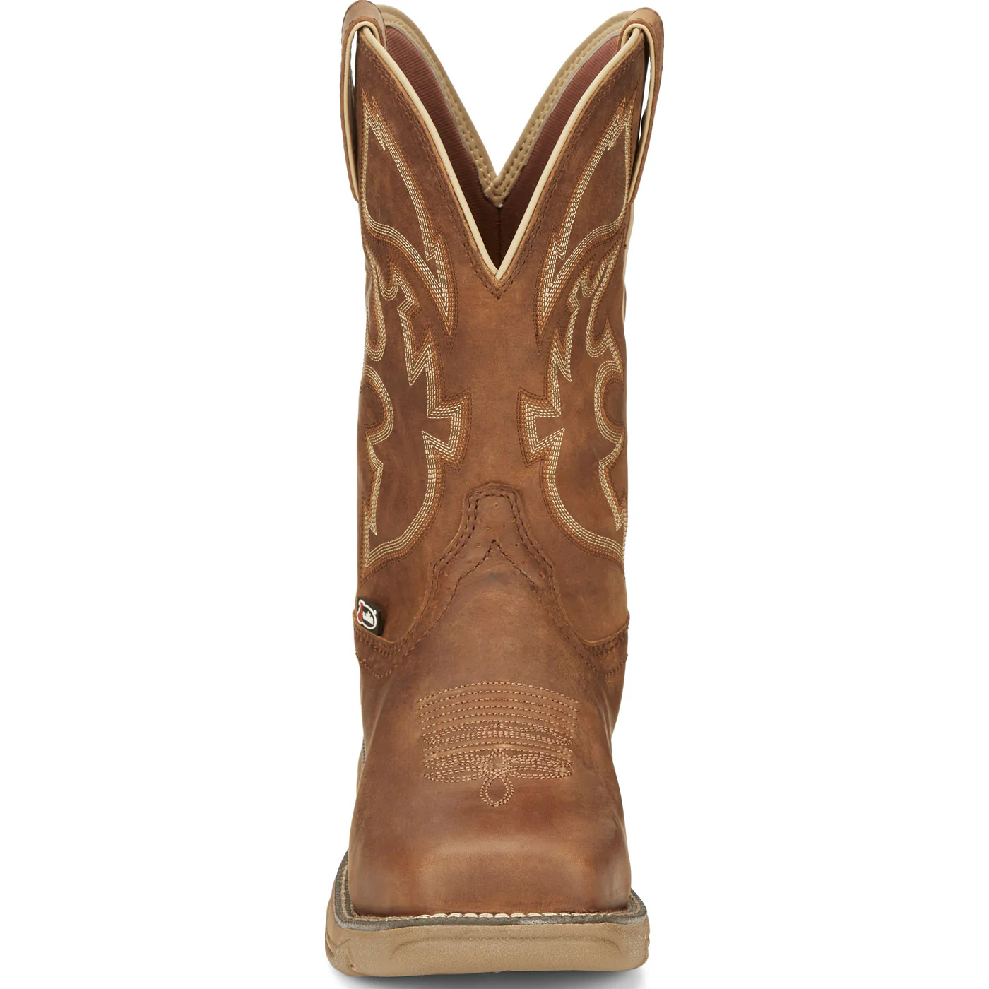 Justin Work Stampede Rush Men's 11-inch Steel Toe Electrical Hazard Waterproof Pull-on Western Work Boot - Image 4