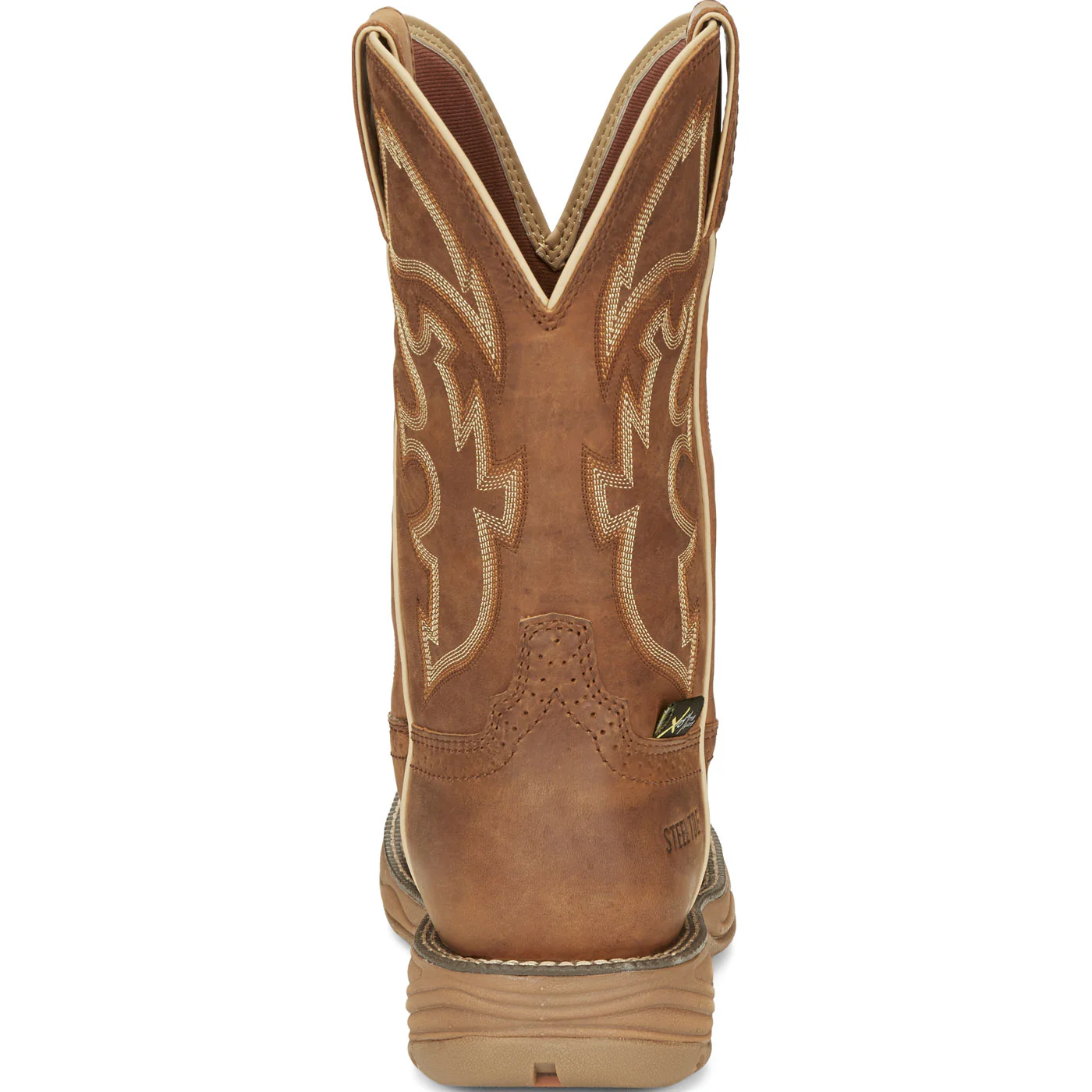 Justin Work Stampede Rush Men's 11-inch Steel Toe Electrical Hazard Waterproof Pull-on Western Work Boot - Image 5