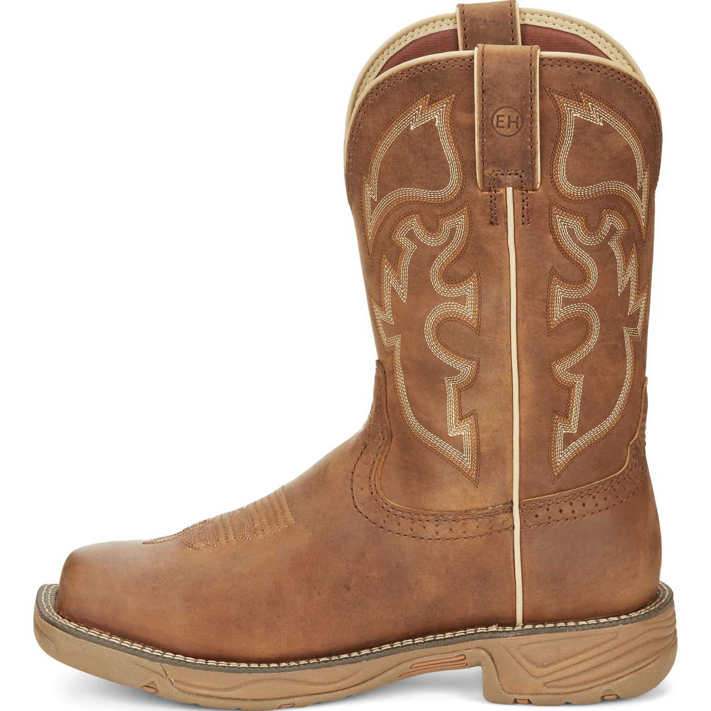 Justin Work Stampede Rush Men's 11-inch Steel Toe Electrical Hazard Waterproof Pull-on Western Work Boot - Image 6