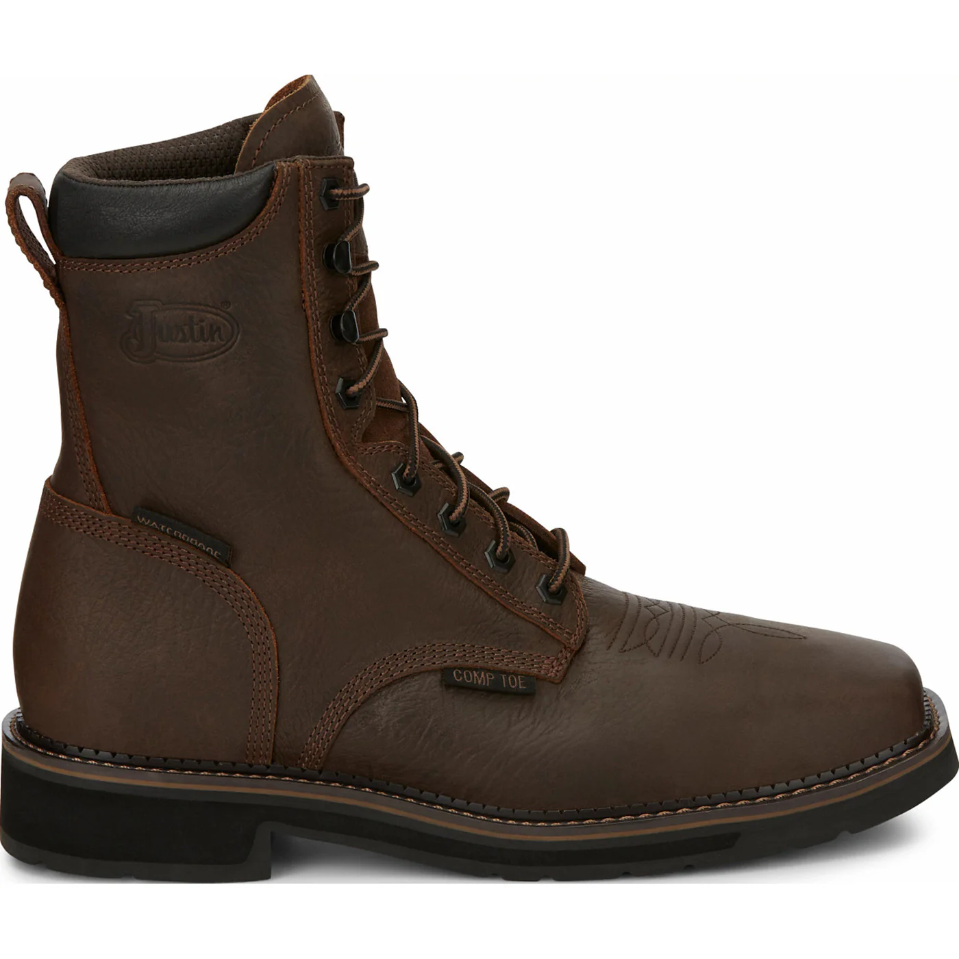 Justin Work Stampede Men's Composite Toe Waterproof Western Work Boot - Image 3