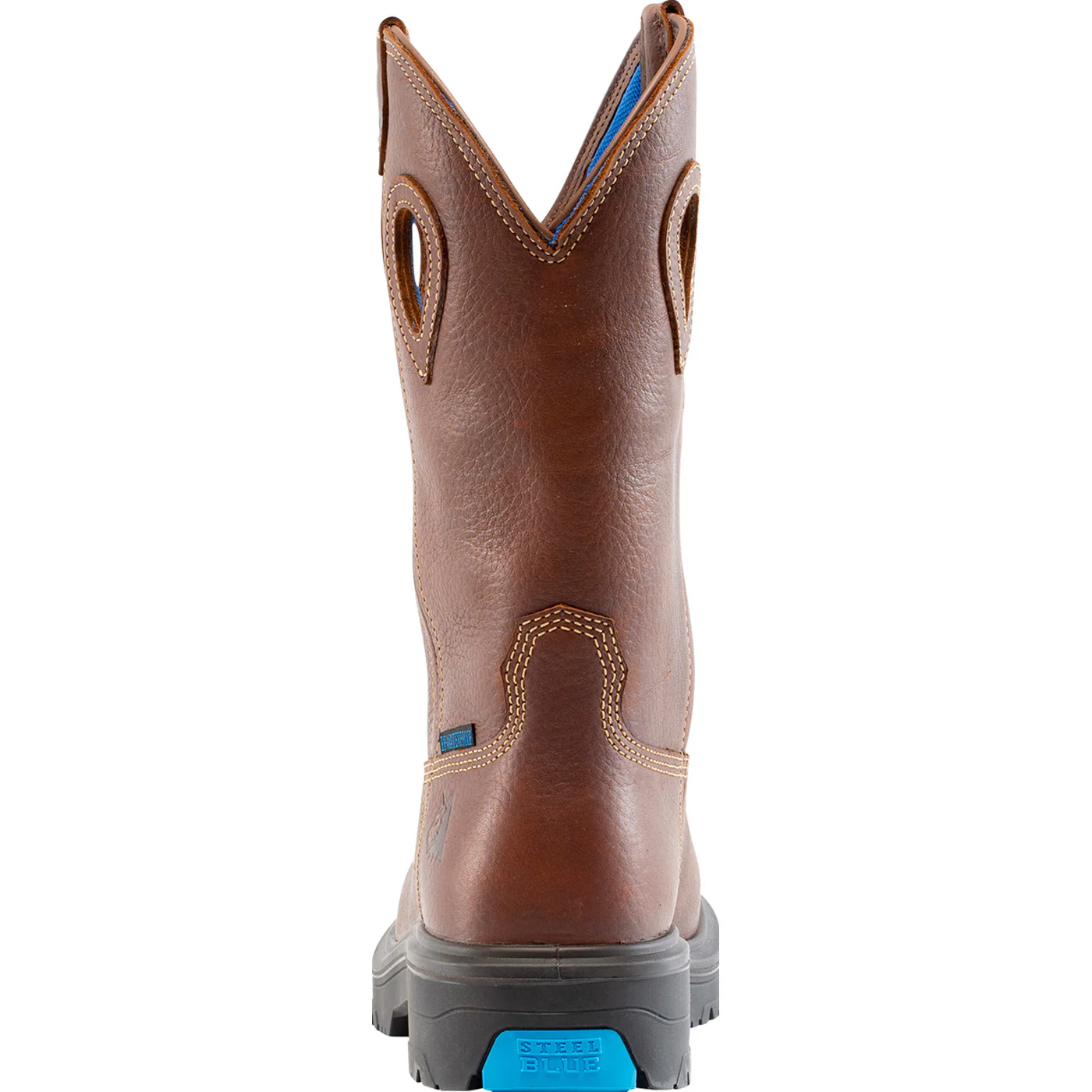 Steel Blue - Blue Heeler Men's Steel Toe Electrical Hazard Waterproof Pull-On Western Work Boot - Image 5