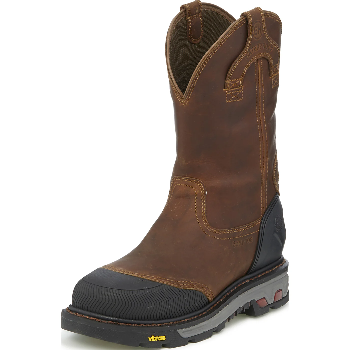 Justin Original Workboots Warhawk Men's 11 inch Composite Toe Electrical Hazard Waterproof Pull-on Work Boot - Image 3